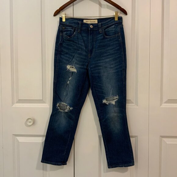 Gap Best Girlfriend Super High Rise Distressed Stretch Ankle Jeans Size 27 - Picture 2 of 11